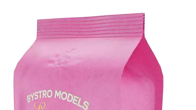 Coffee Bag Low-poly 3D model 4