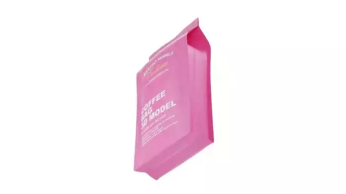 Coffee Bag Low-poly 3D model 3