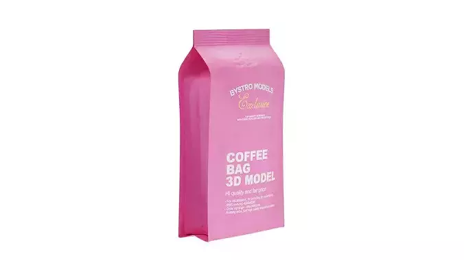 Coffee Bag Low-poly 3D model
