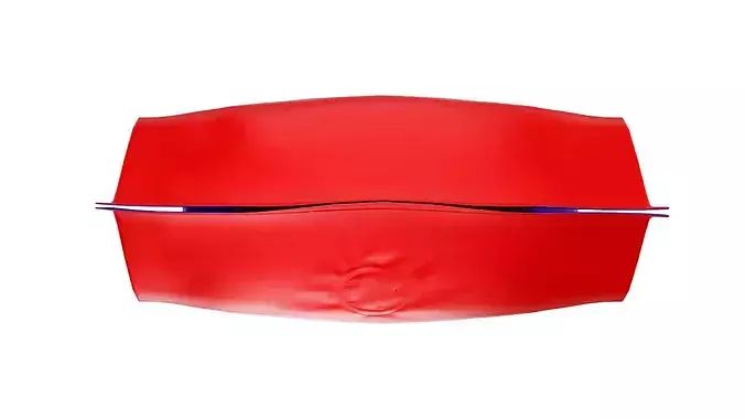 Red Coffee Bag Low-poly 3D model 5