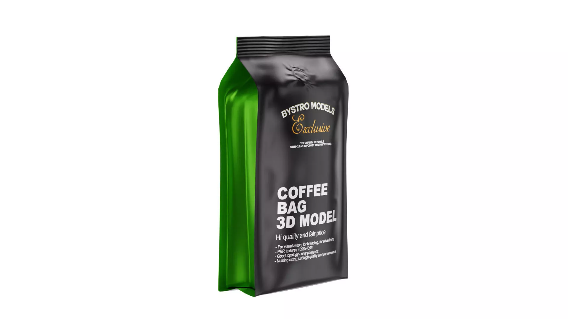 Coffee Bag Packaging Standup Pouch 3D model
