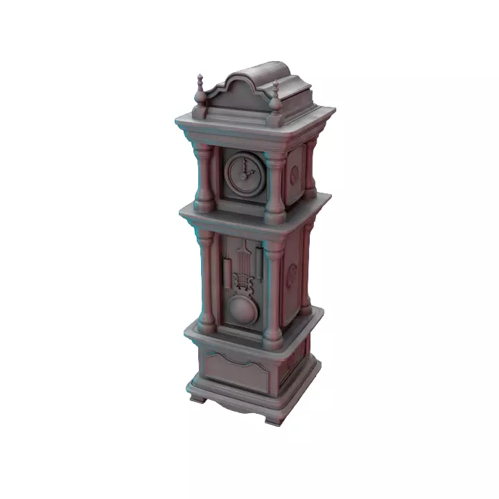 Grandfatherclock IX - Board Game Miniature STL 3D print model