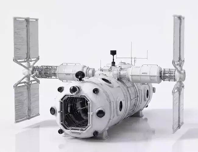 Sci-Fi Modular Space Station Lab 3d model