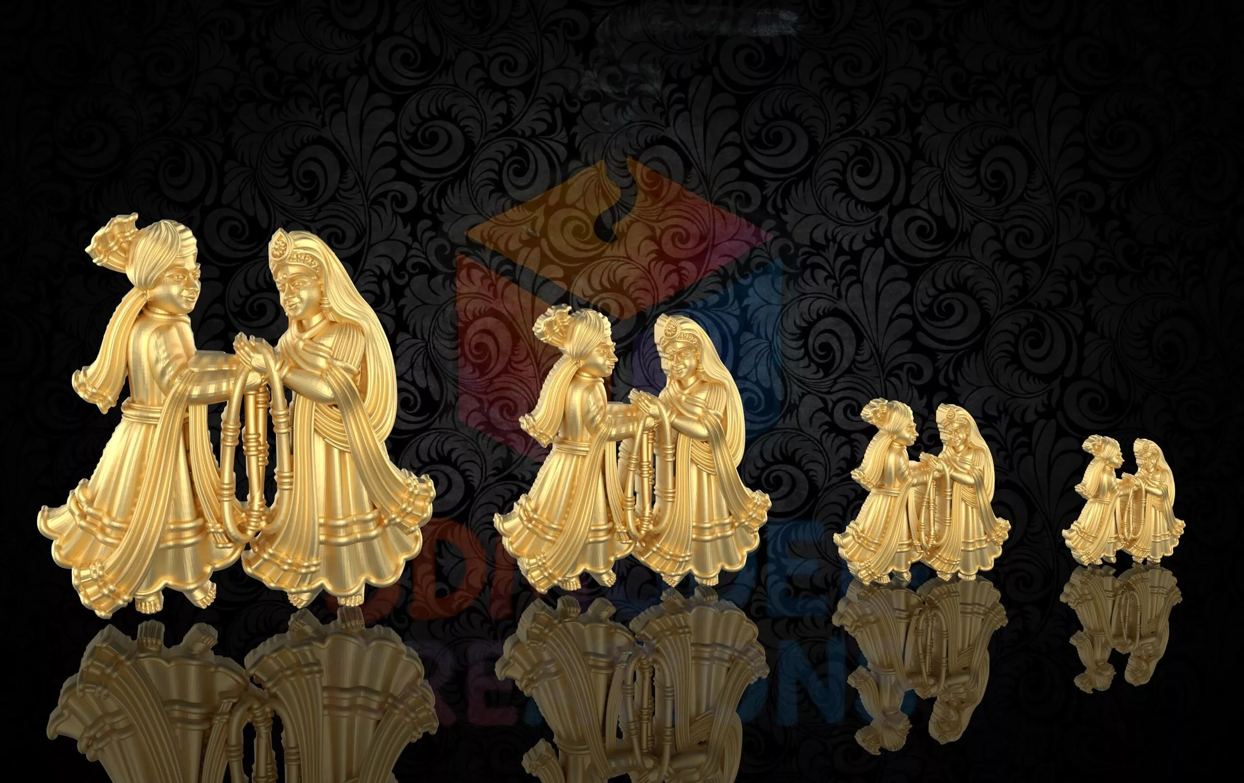 Cultural Bengali Hindu Exchange of Garlands 18k 3D print model