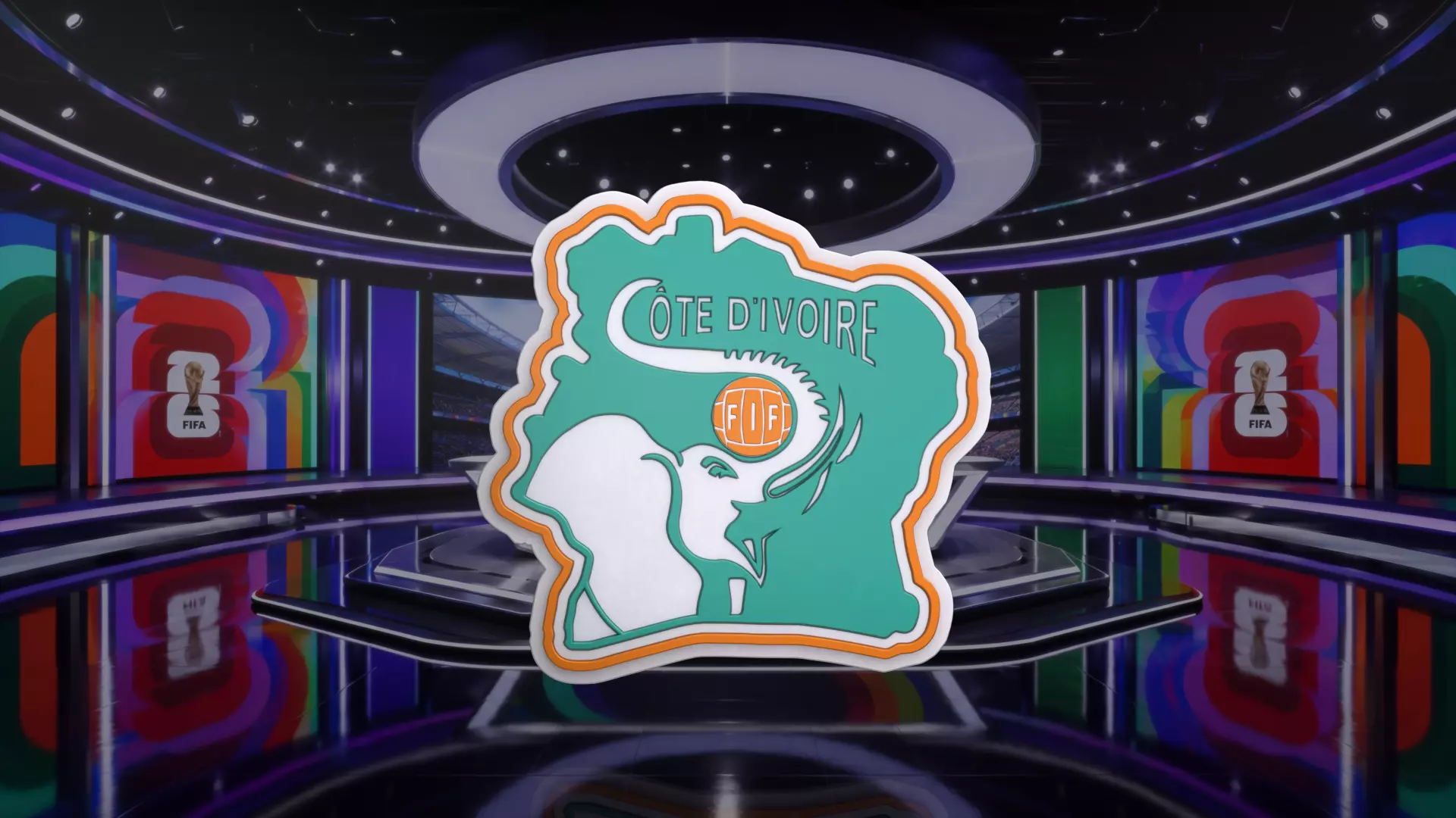 Ivory Coast Football Team Logo 3D model