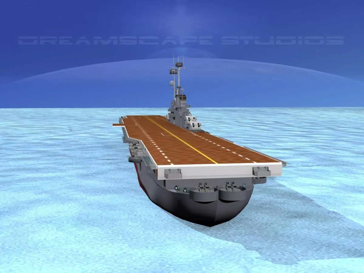Ticonderoga Class Carrier CV-32 USS Leyte 3D model_0