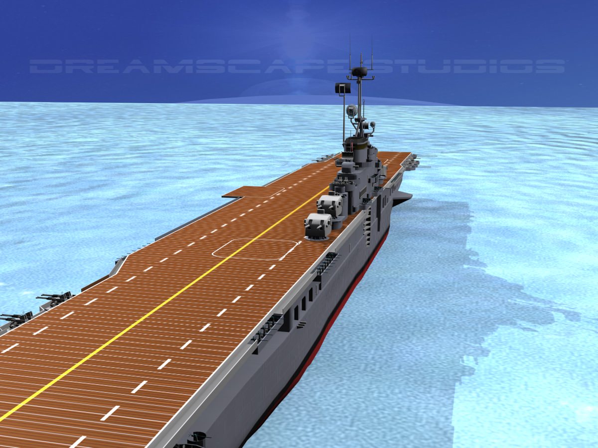 Ticonderoga Class Carrier CV-32 USS Leyte 3D model_9
