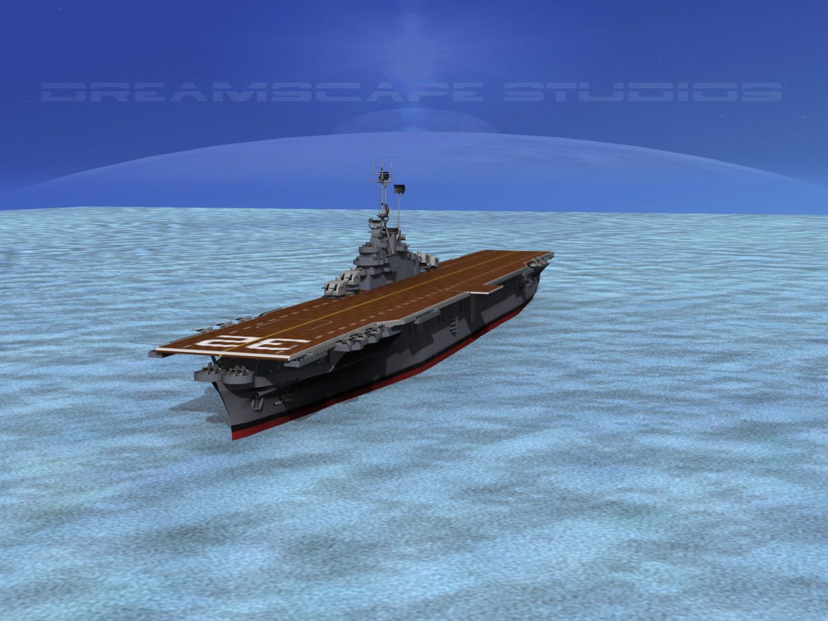 Ticonderoga Class Carrier CV-32 USS Leyte 3D model_2