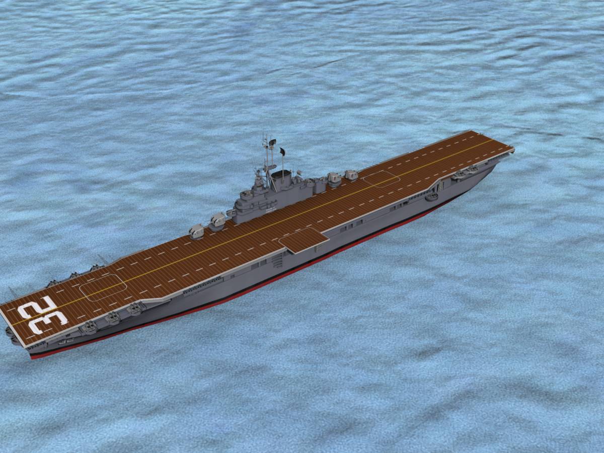 Ticonderoga Class Carrier CV-32 USS Leyte 3D model_6