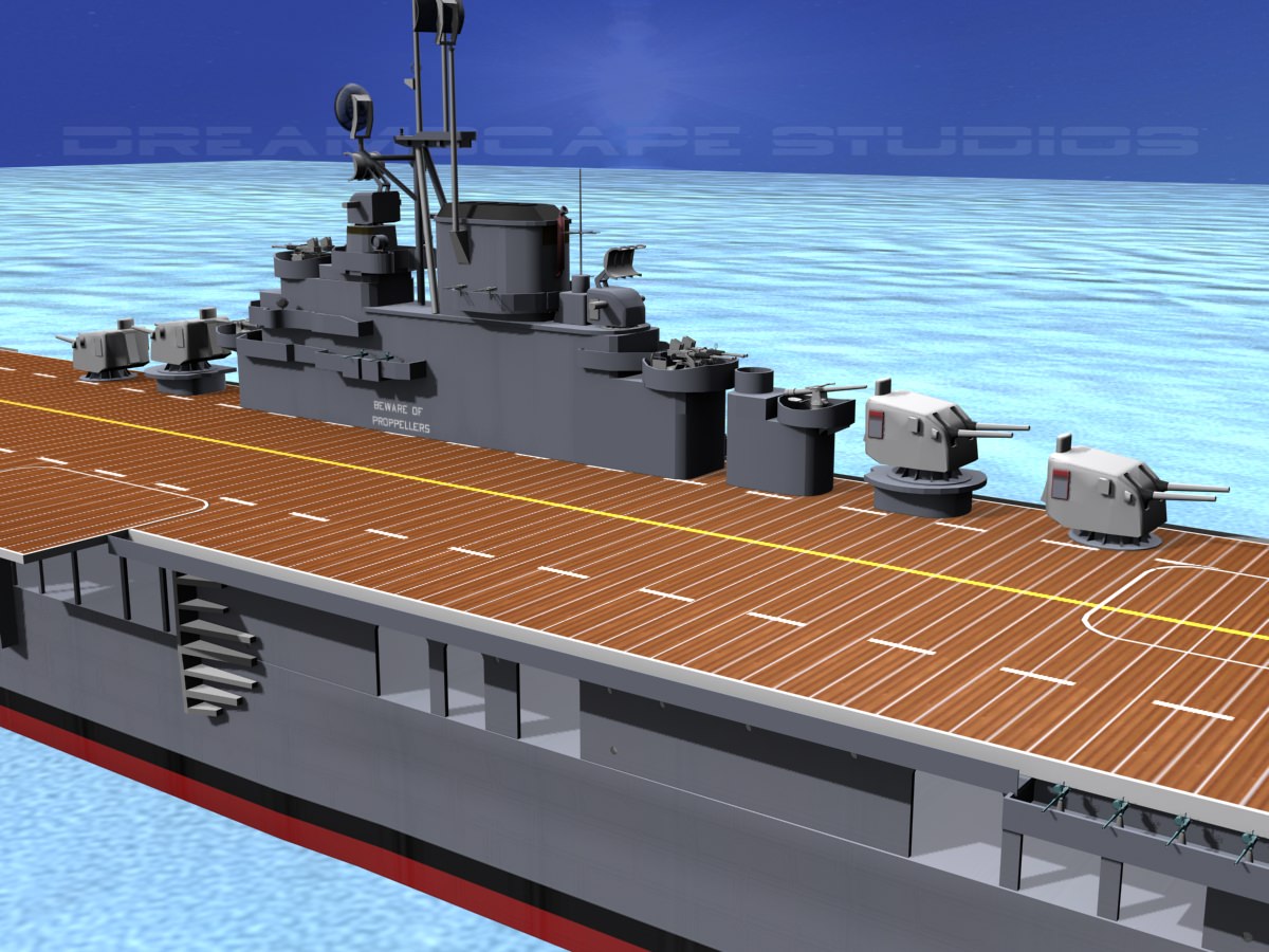 Ticonderoga Class Carrier CV-32 USS Leyte 3D model_11