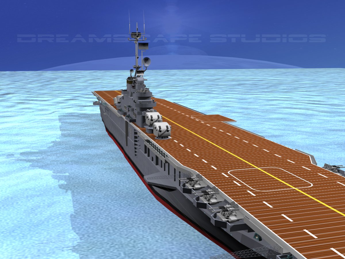 Ticonderoga Class Carrier CV-32 USS Leyte 3D model_10