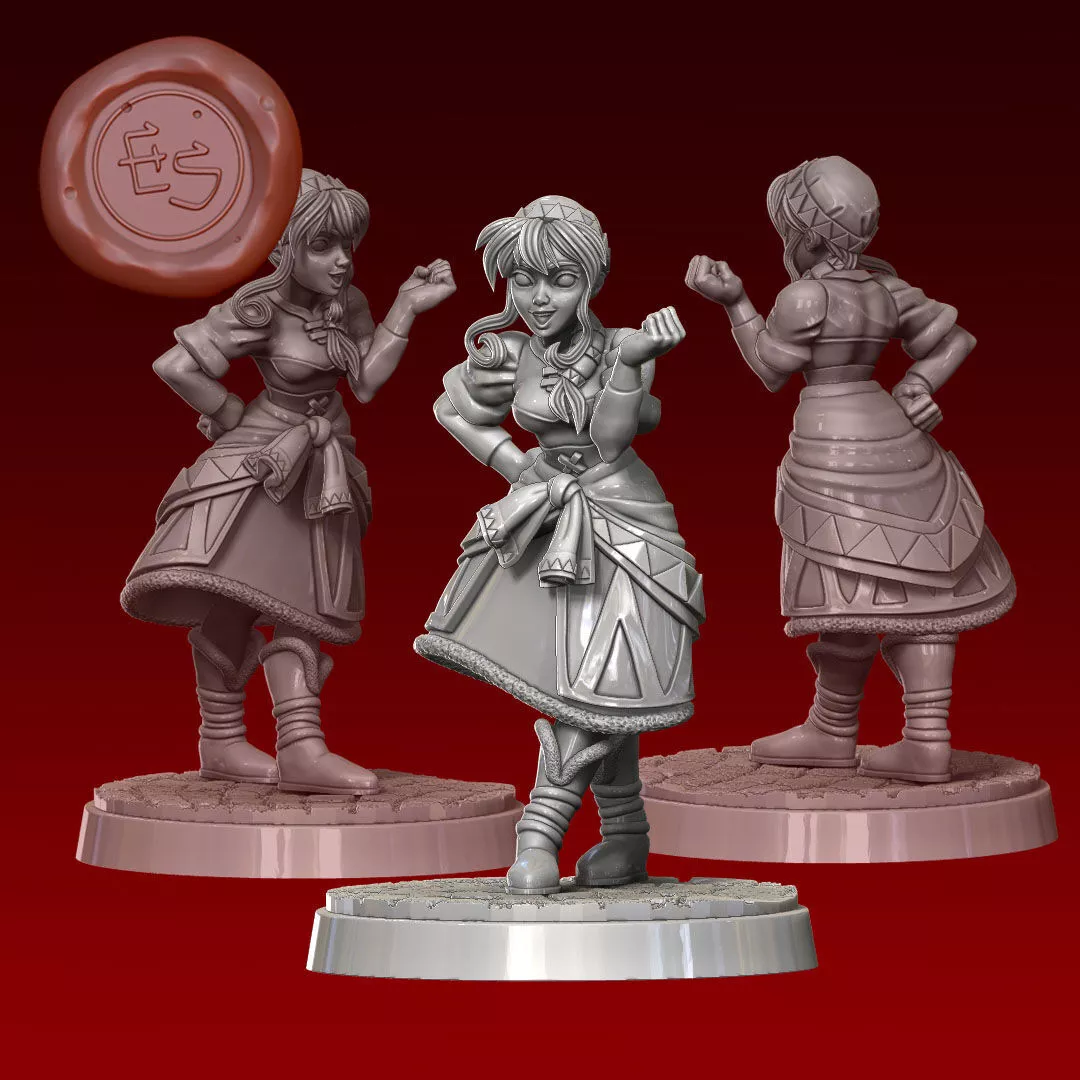 Luna Noa - Lunar Silver Star Story - 32mm Miniature 3D print model