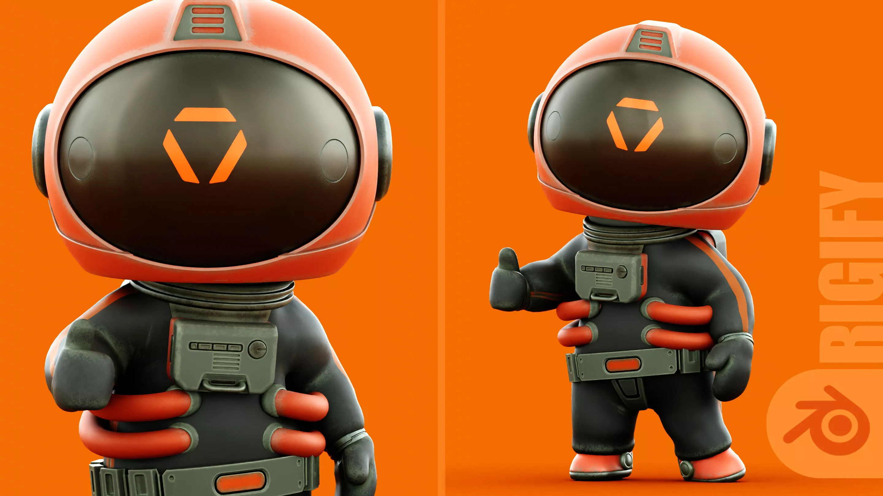 SPACE MAN-01 RIGGED 3D model
