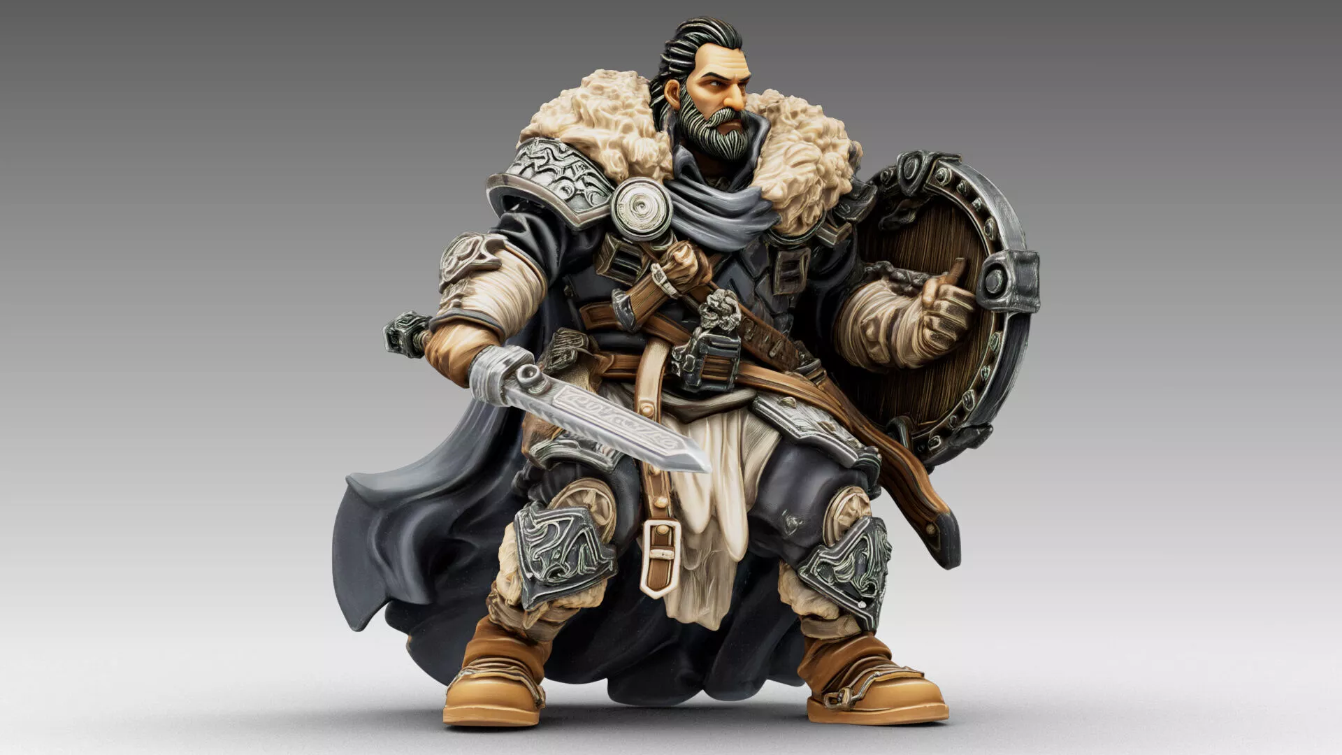 Bearded Warlord 3D model