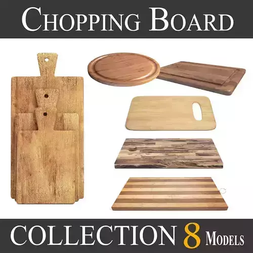 Wooden Cutting Board Collection - Set of 8 Different Models