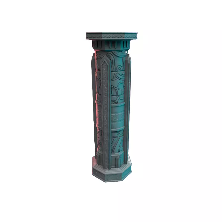 Valhalla Pillar VI - Tabletop RPG Miniature 3D print model