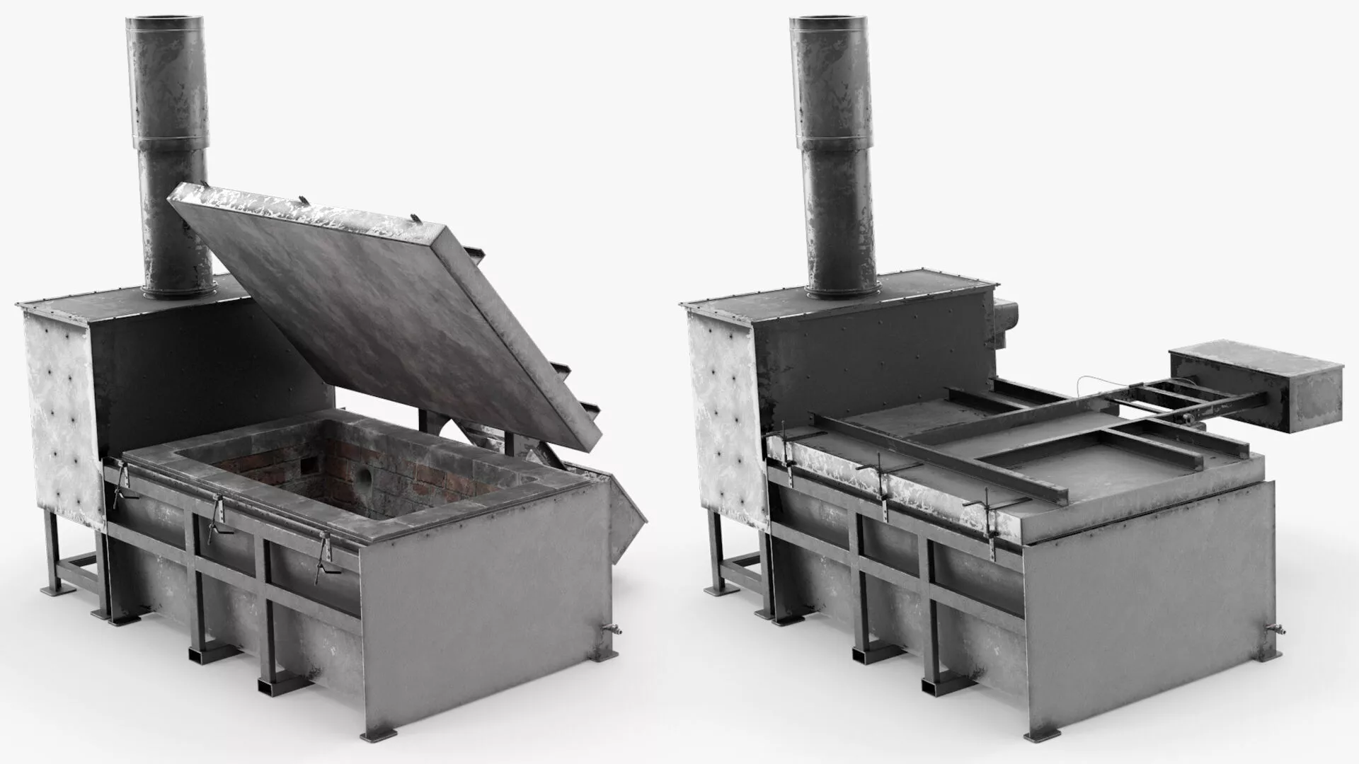 Cremation Oven for Animal Incineration Rigged for Maya 3D model
