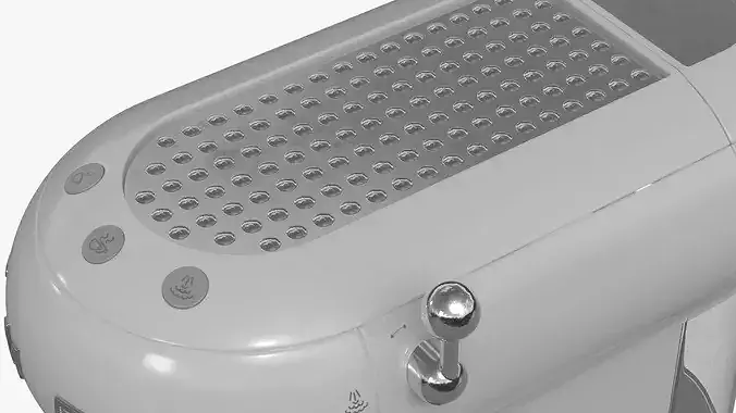 Smeg Espresso Manual Coffee Machine White 3D model 5
