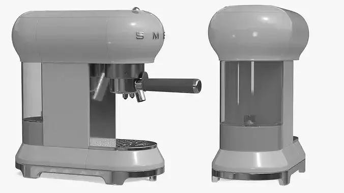 Smeg Espresso Manual Coffee Machine White 3D model
