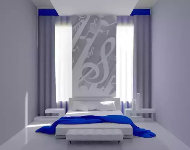 Modern Bedroom Free 3D model