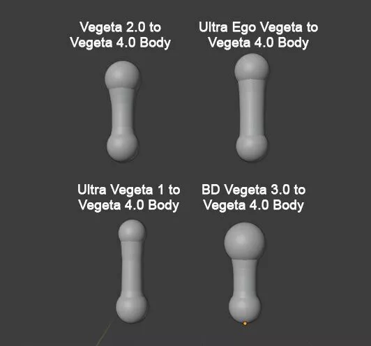 Dragon Ball Conversion Pegs for SHF Vegeta Dangerous Pride 3D print model