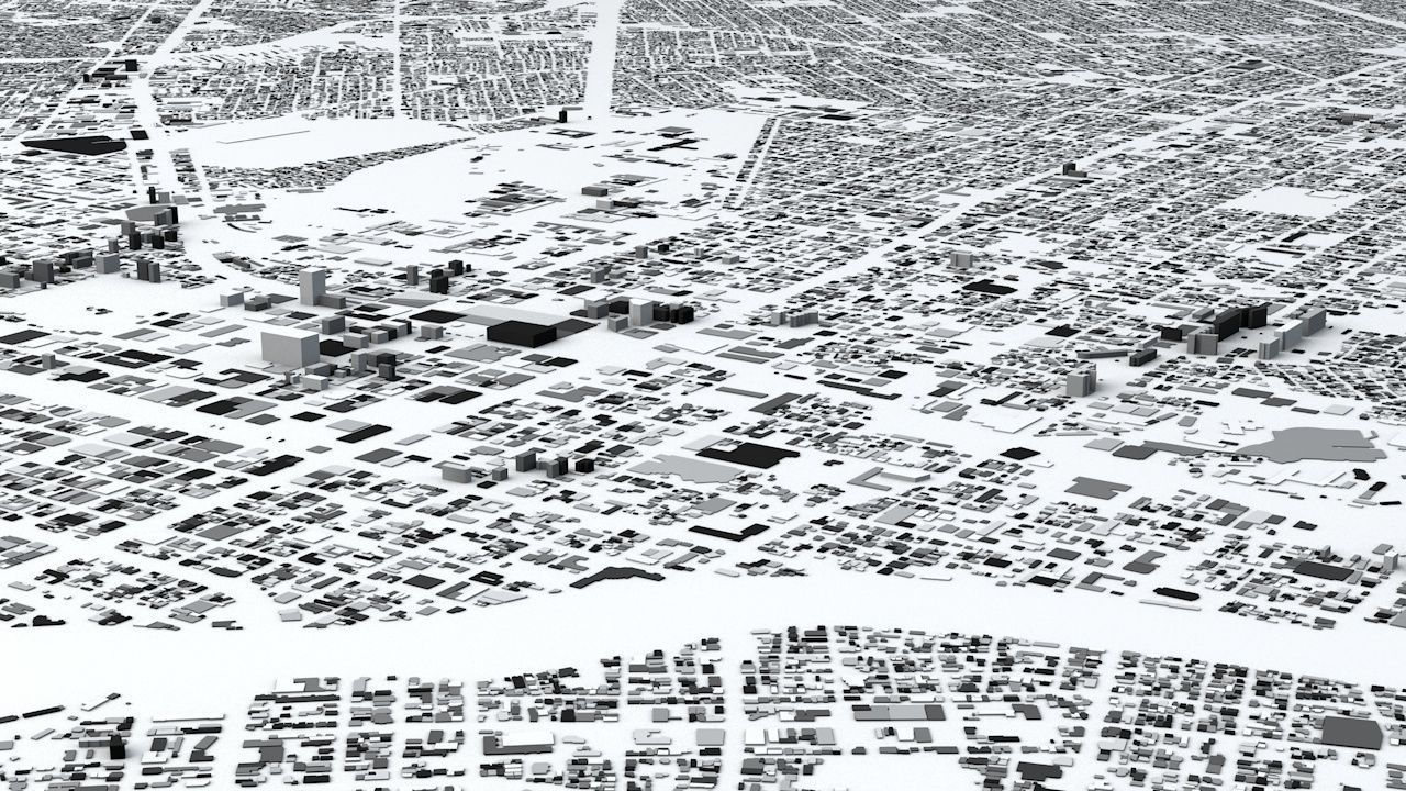 Sapporo Streets and Buildings 3D model_4