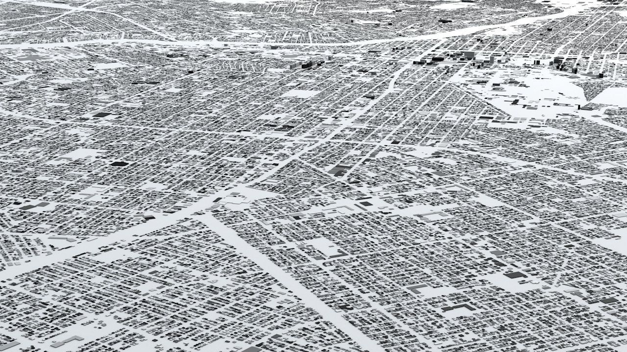 Sapporo Streets and Buildings 3D model_3