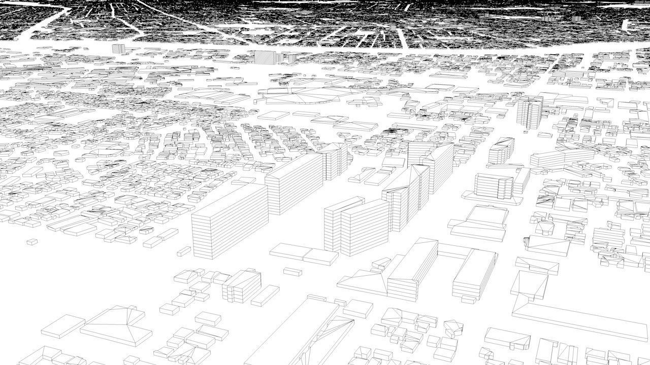 Sapporo Streets and Buildings 3D model_9