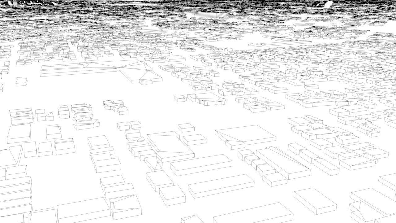Sapporo Streets and Buildings 3D model_11