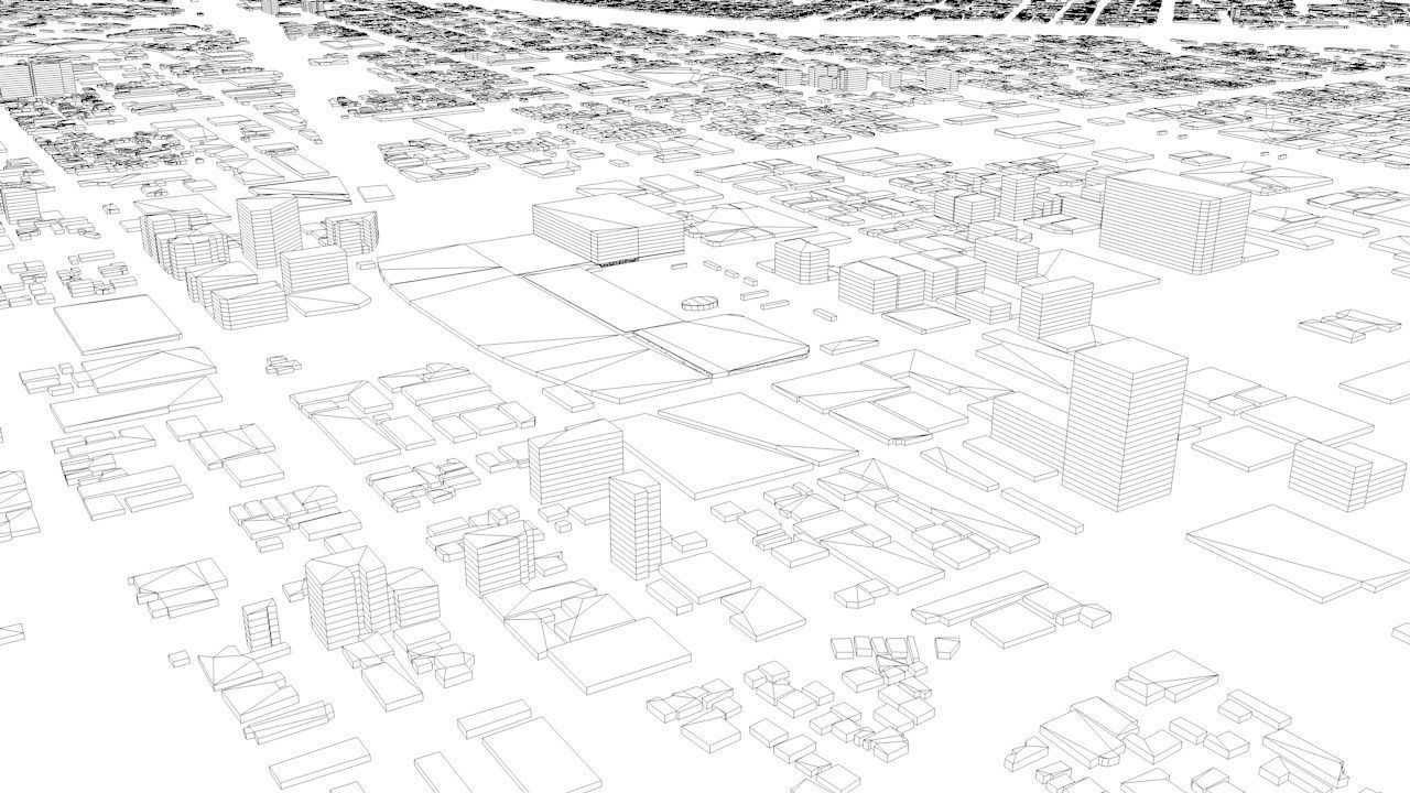 Sapporo Streets and Buildings 3D model_12