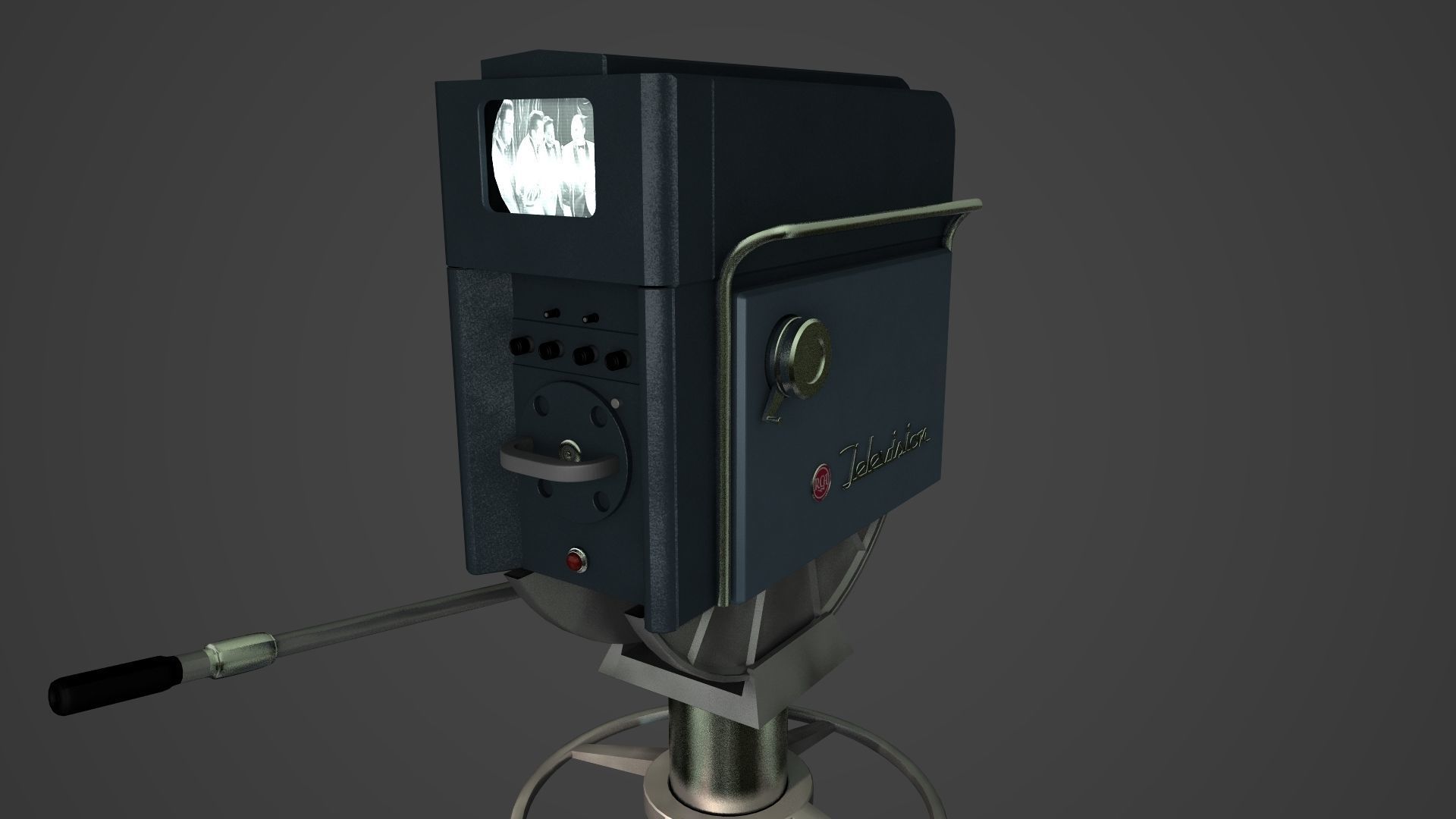 Television Camera RCA TK 11  3D model_3