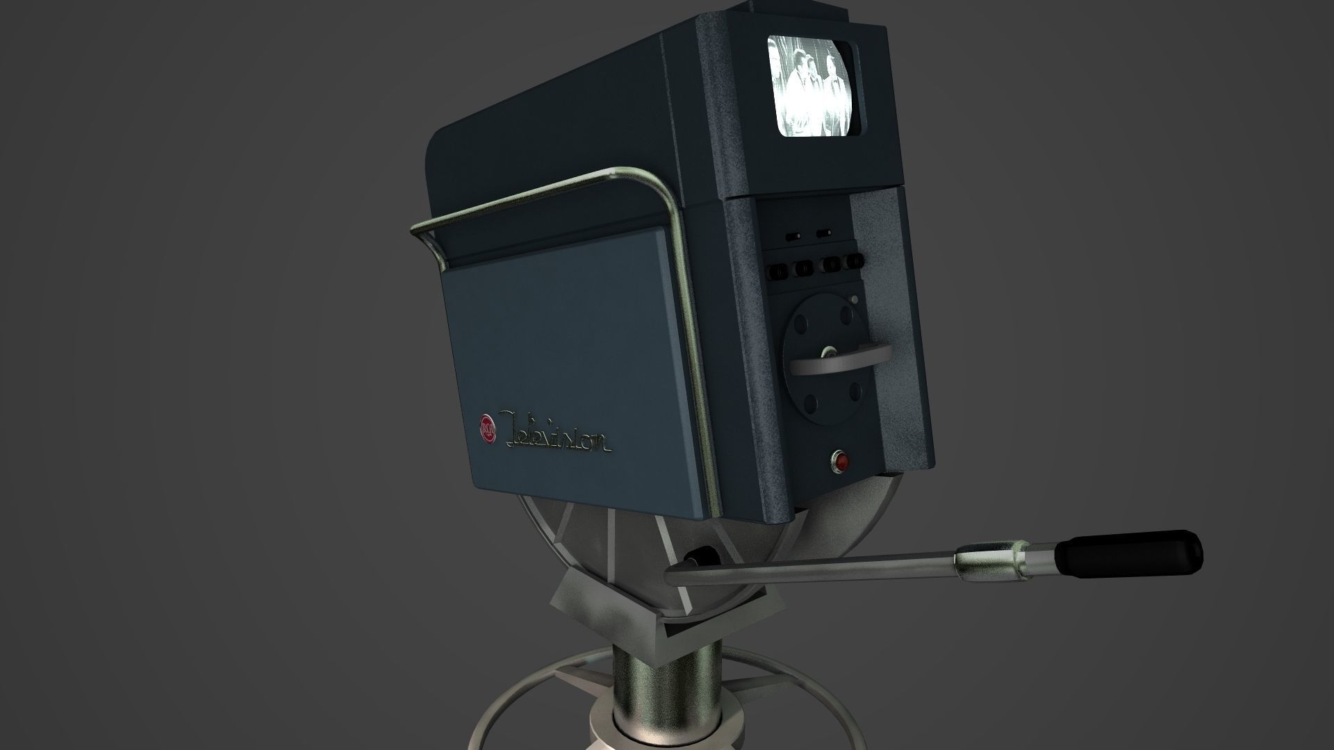 Television Camera RCA TK 11  3D model_4
