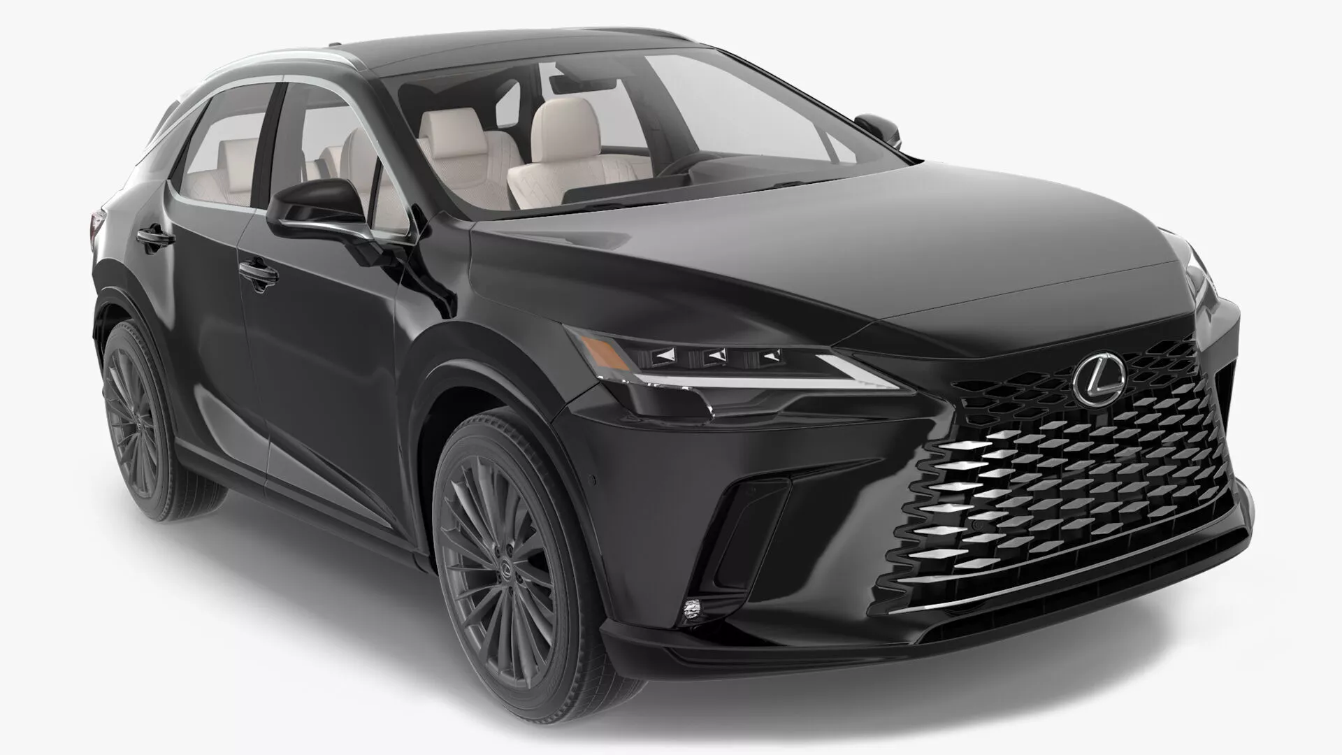 2023 Lexus RX 350 Black Rigged for Maya 3D model