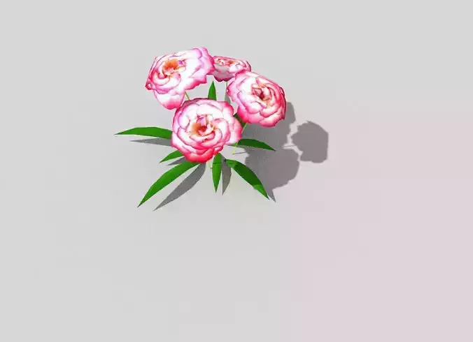 low poly flower