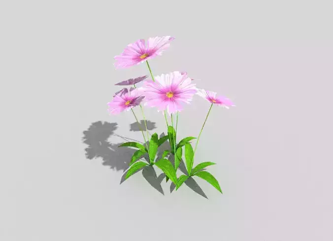 low poly flower flowers