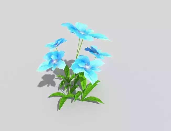 low poly flower flowers Low-poly 3D model