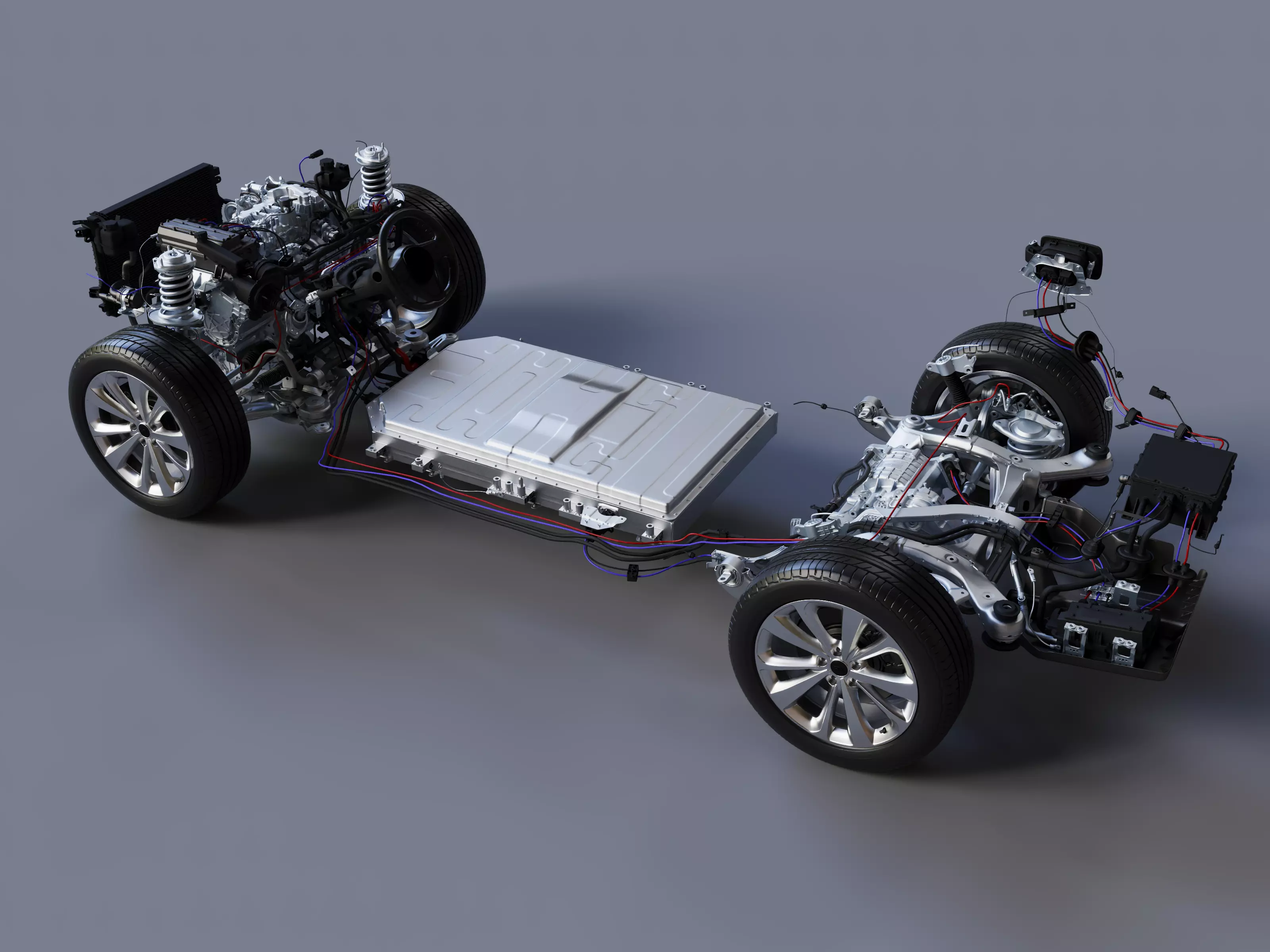 Electric Car Chassis 01 3D model