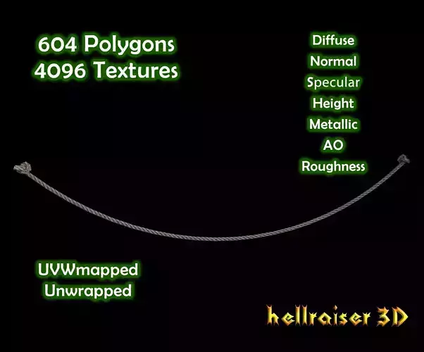 Coiled Rope - PBR - Textured