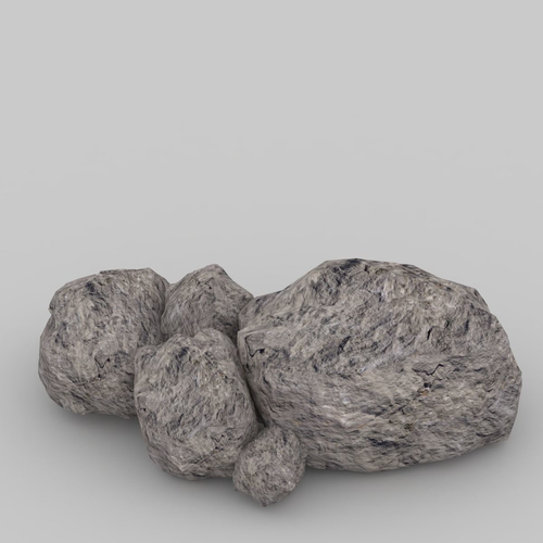 rocks three Low-poly 3D model