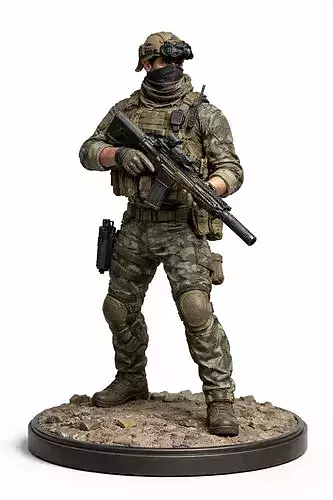 Special Forces Recon Operator STL Modern Military Miniature