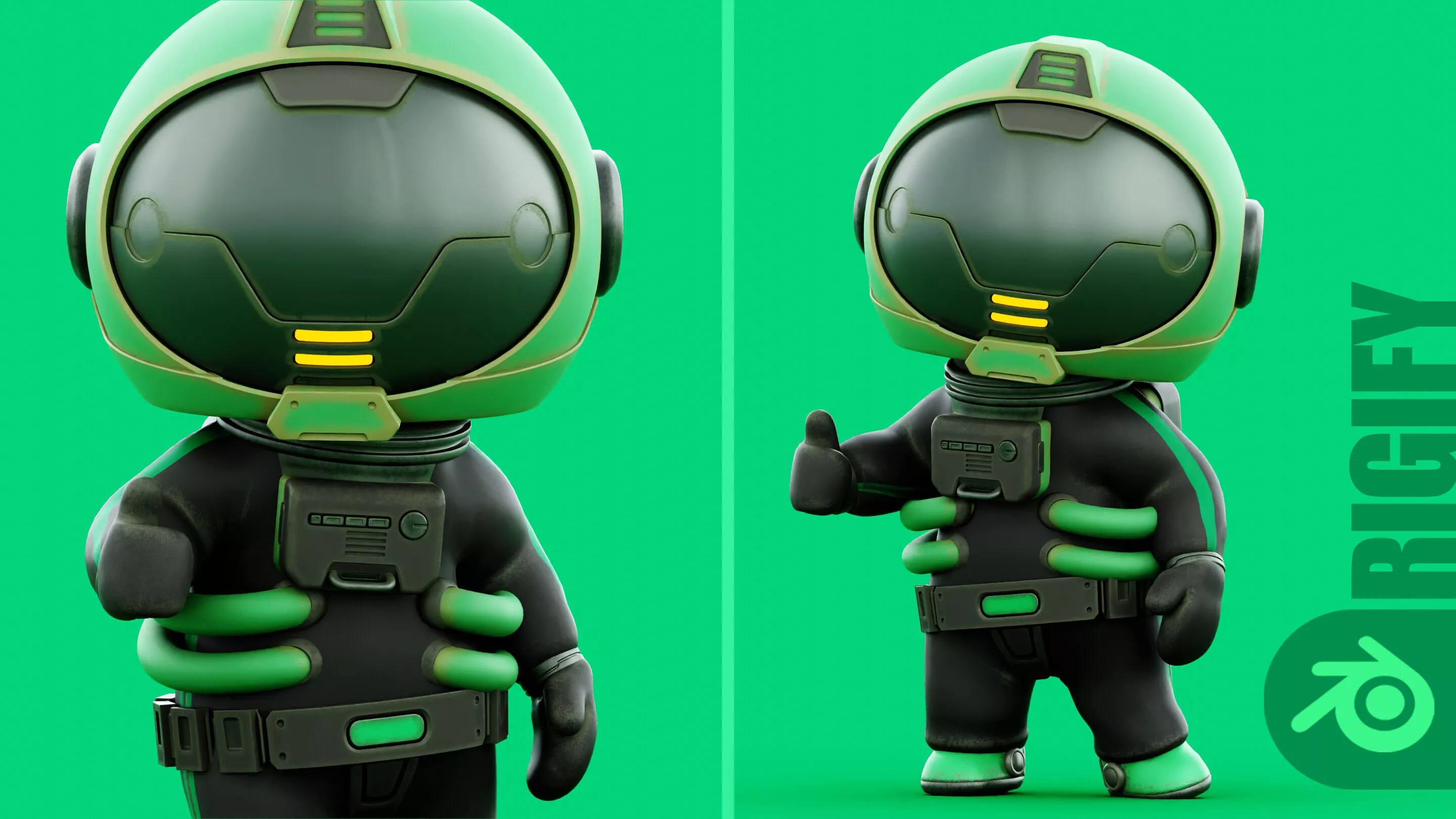 SPACE MAN-02 RIGGED 3D model