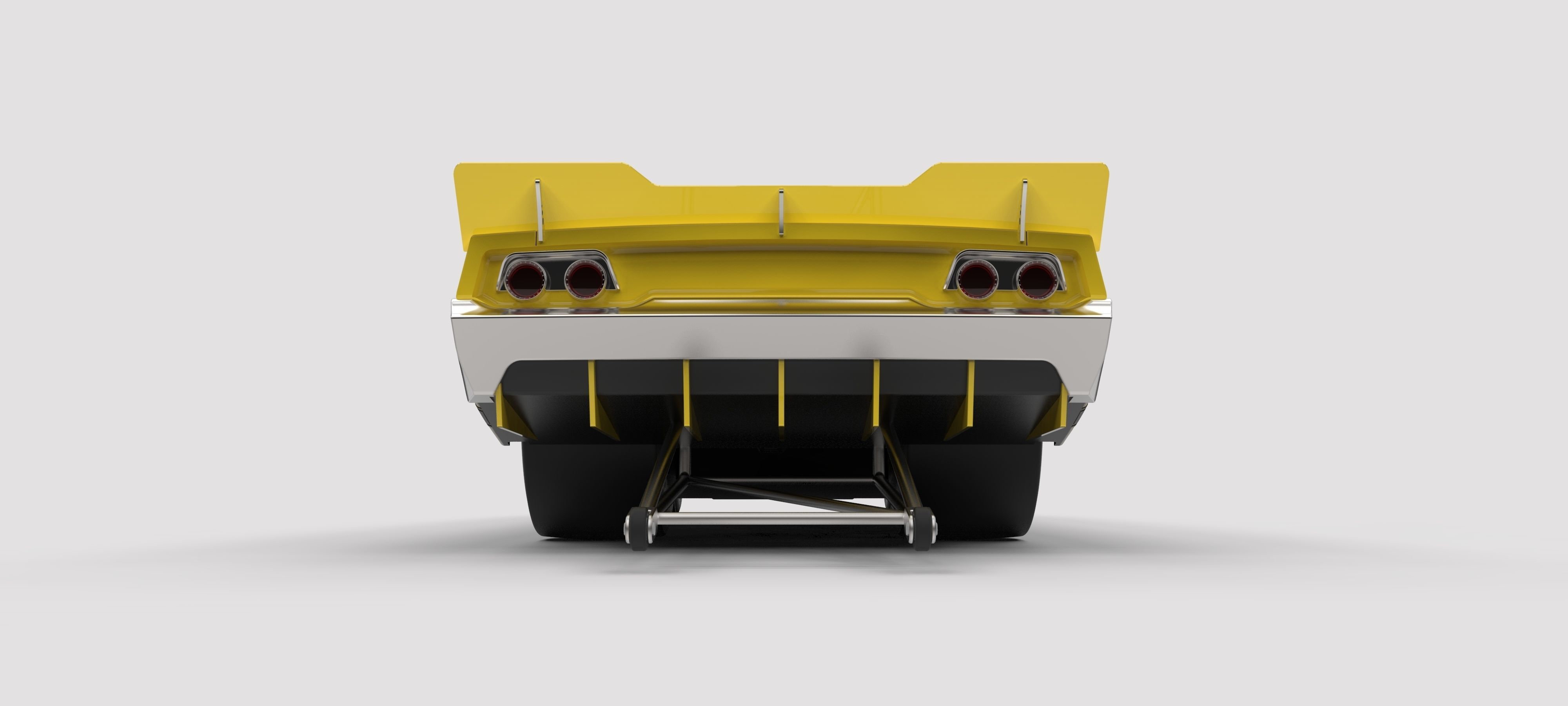 Dragster Dodge Charger 1970 3D model_15