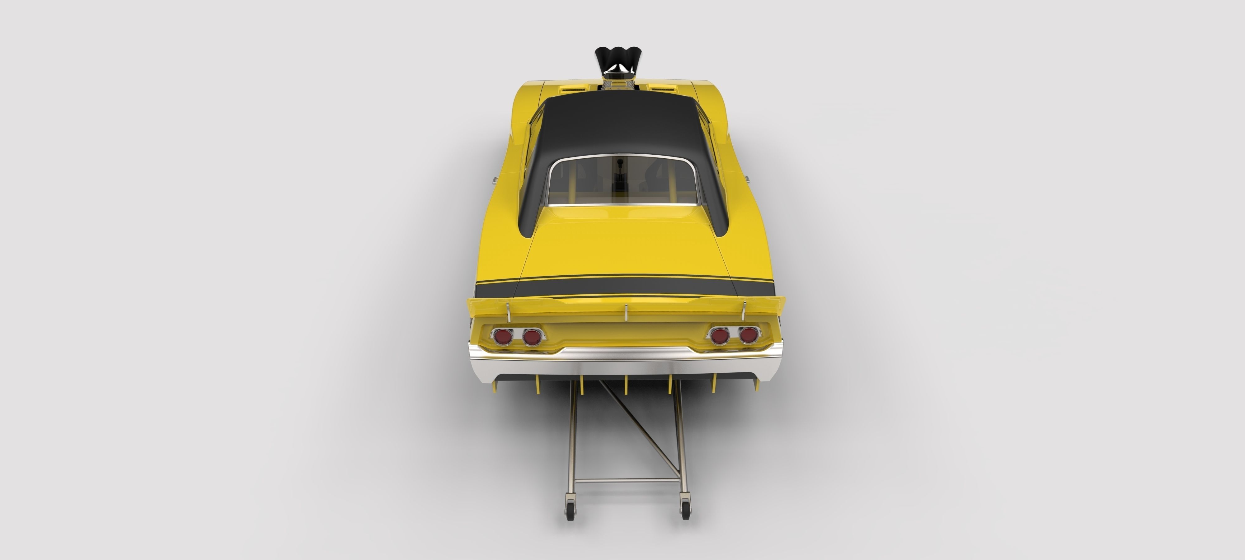 Dragster Dodge Charger 1970 3D model_14