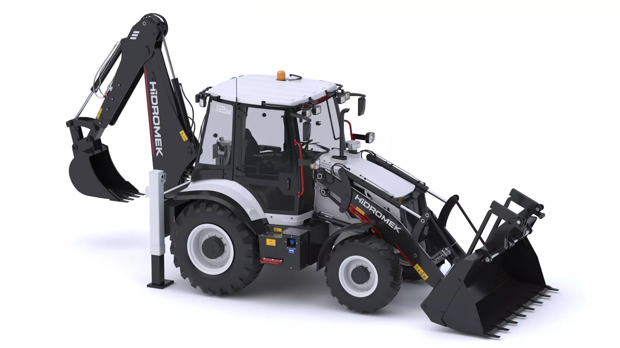 Hidromek HMK 102B Supra Backhoe Loader 3D model