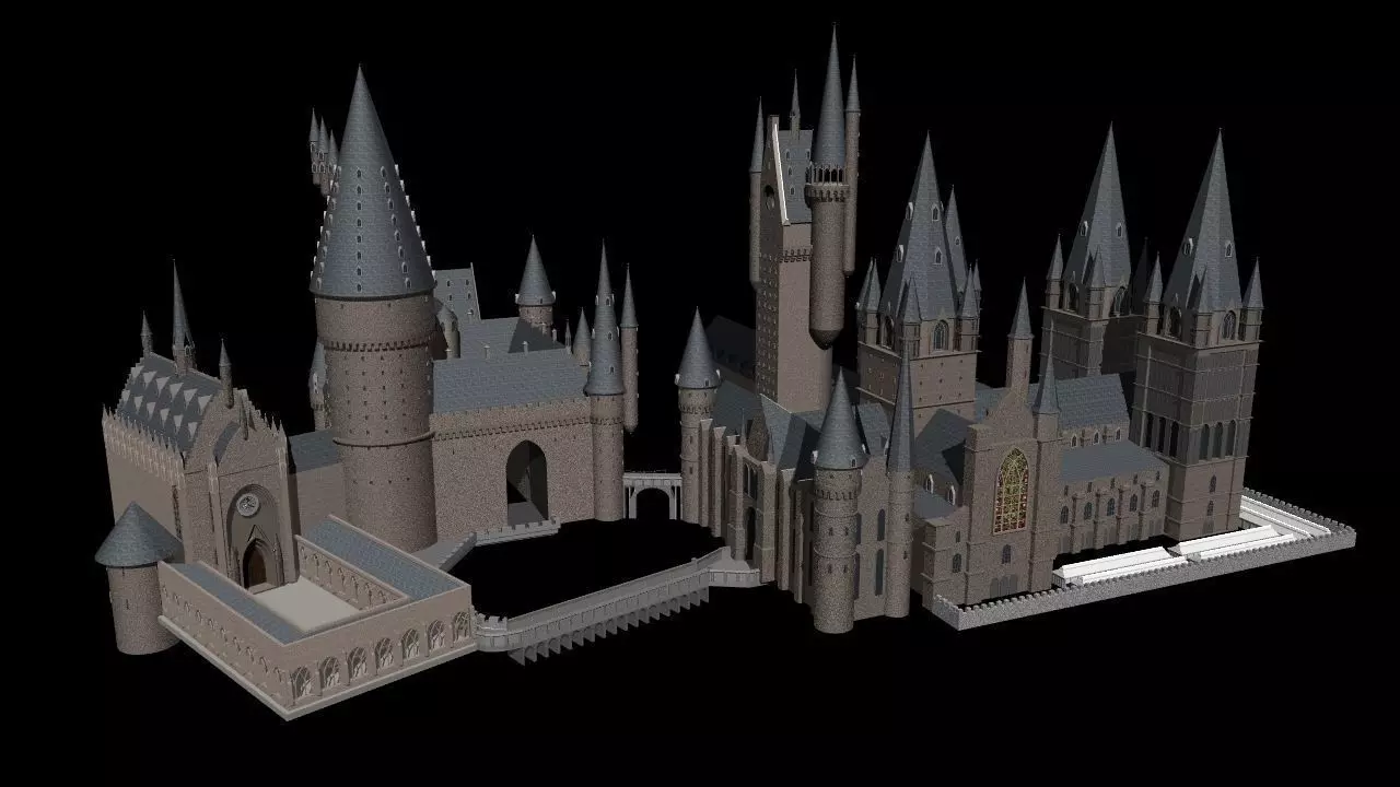 Hogwarts Free 3D model_0
