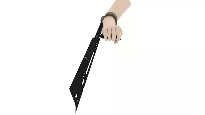 modern assassin sword 3D model