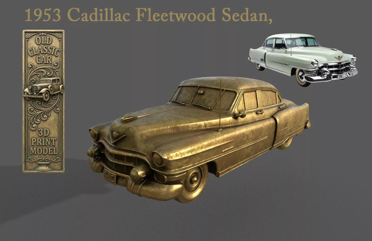 old classic car 3D print model 3D print model
