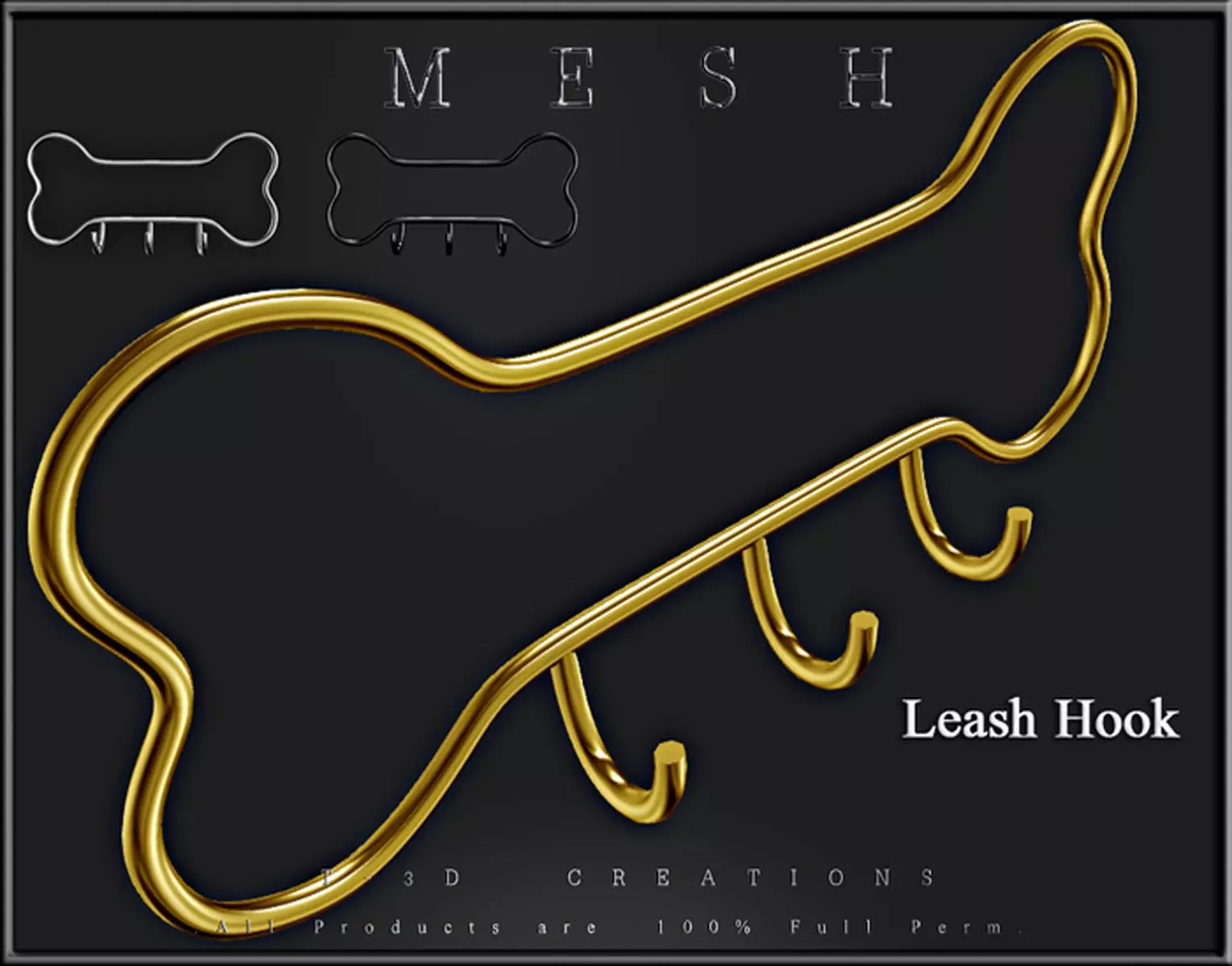 Leash Hook Low-poly 3D model