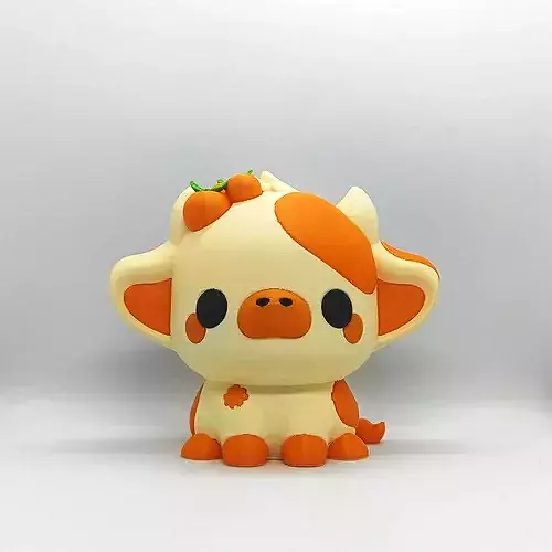 Kawaii Cow - Orange