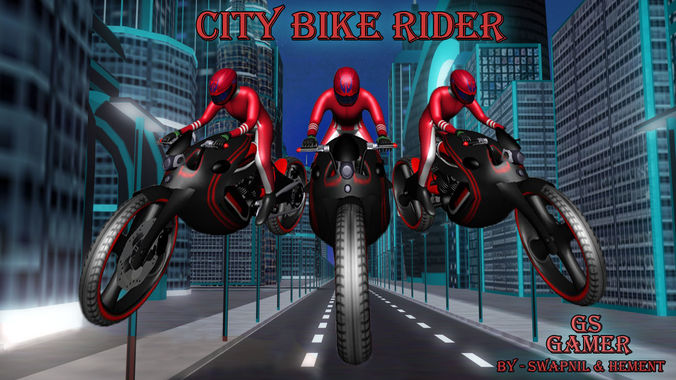 Bike Rider Gaming Low-poly 3D model